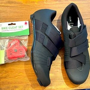 𝅺Fizik Tempo R5 Powerstrap Cycling Shoe  Black Size 10.5 US -- EU 44